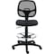 Global Industrial Armless Mesh Drafting Stool, Fabric, Black, Mid Back 695645BK - alternate 6